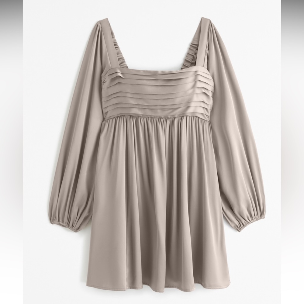 Emerson Satin Long Sleeve Mini Dress